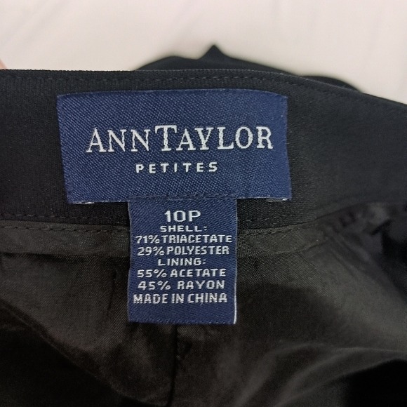 Ann Taylor Petites Black Wide Leg Work Dressy Pants Trousers(#371) - Picture 2 of 7